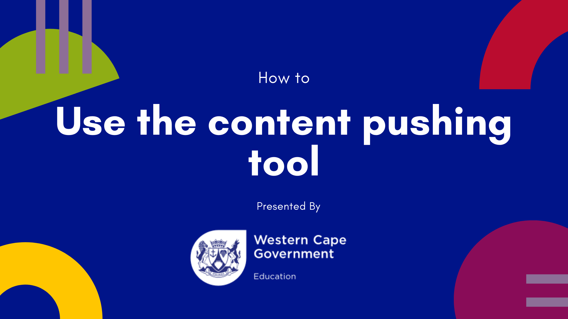 How To Use The Content Pushing Tool Wced Eportal